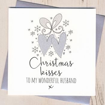 Glittery Husband Christmas Card