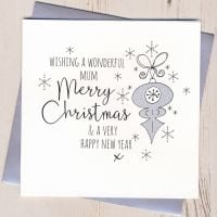 <!-- 009 -->Glittery Mum Christmas Card