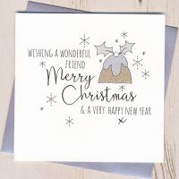 Glittery Friend Christmas Card