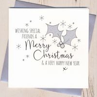 Glittery Friends Christmas Card