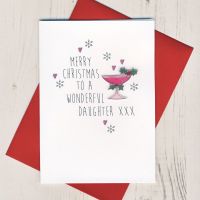 <!-- 006 -->To A Wonderful Daughter Christmas Card