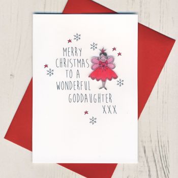 To A Wonderful Goddaughter Christmas Card