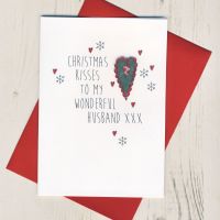 To a Wonderful Husband Christmas Card