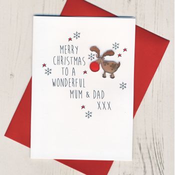 To a Wonderful Mum & Dad Christmas Card