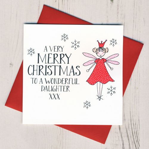Wobbly Eyes Daughter Christmas Card