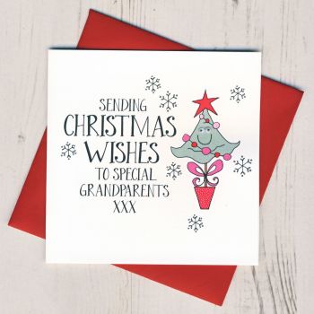 Wobbly Eyes Grandparents Christmas Card