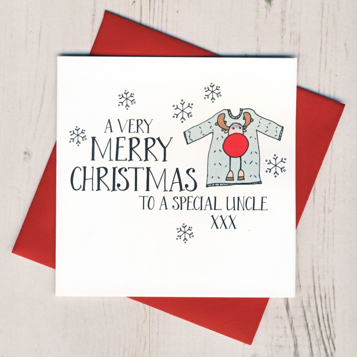 handmade uncle christmas card