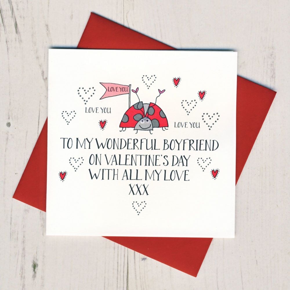 Wobbly Eyes Boyfriend Valentines Card