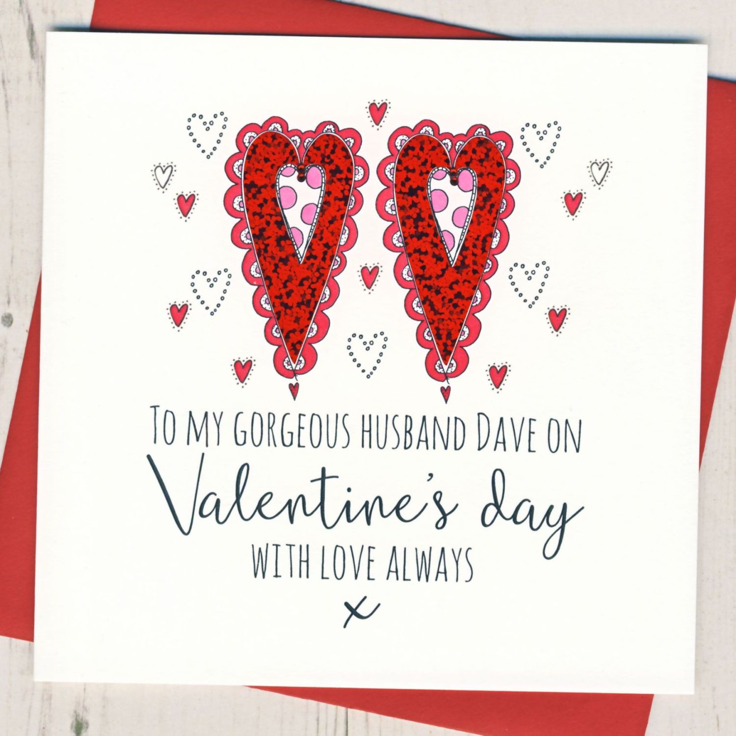 Personalised Husband Valentines Day Card
