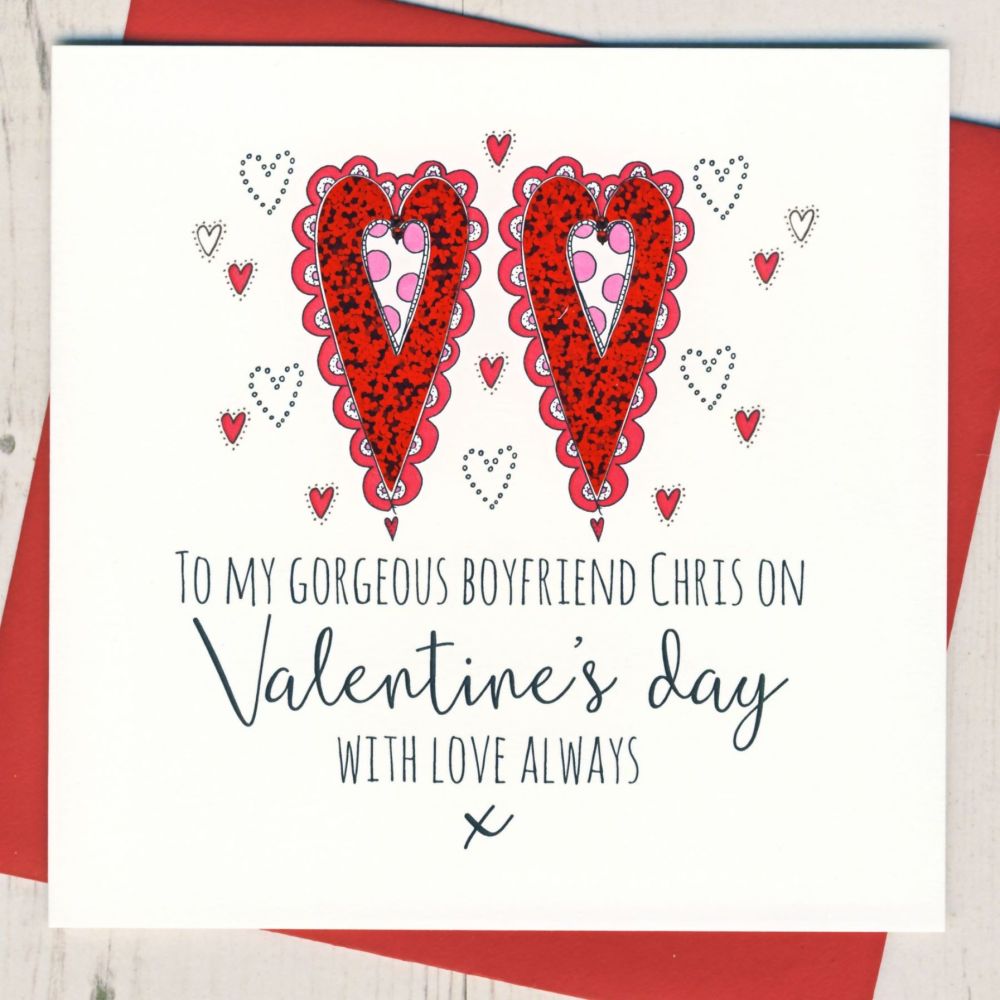 Personalised Boyfriend or Fiance Valentines Card