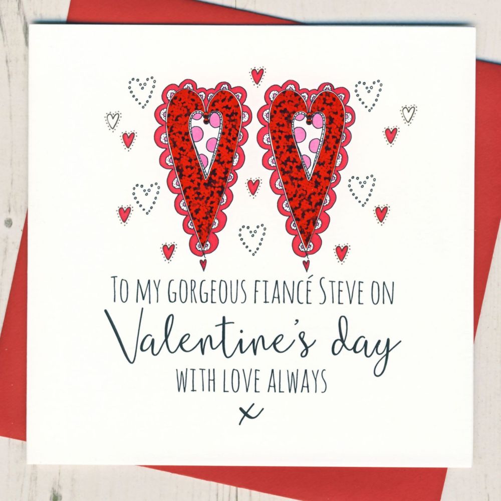 Personalised Fiance Valentines Card