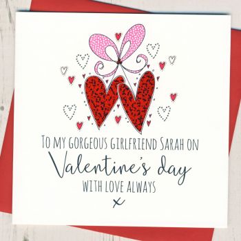 Personalised Girlfriend Valentines Card