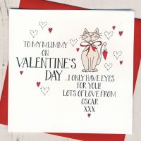 <!-- 050 -->Personalised Valentines Card From The Cat or Cats