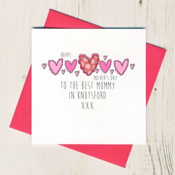 Personalised Best Mummy In... Mother's Day Card
