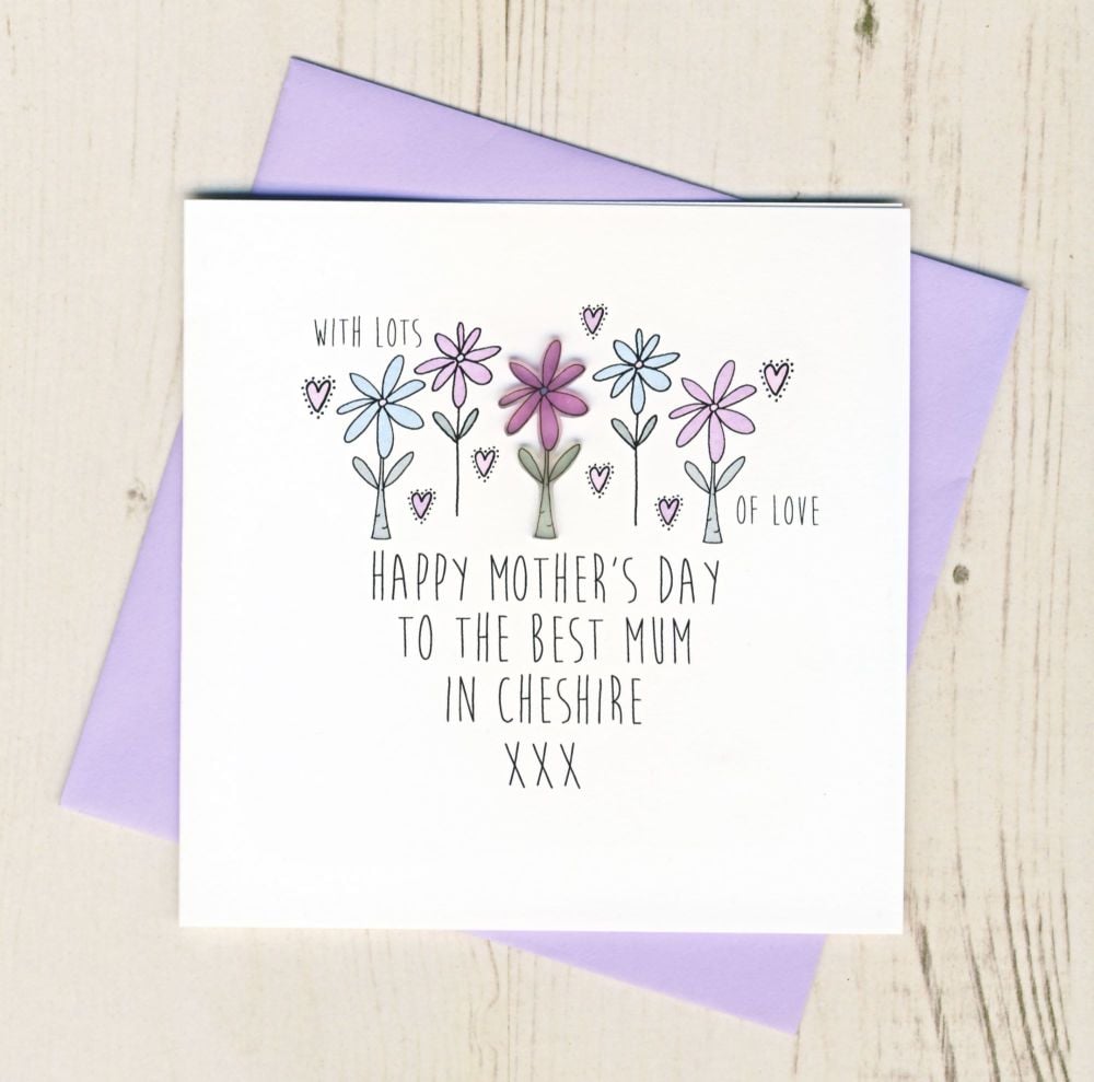 Personalised Best Mum In... Mother's Day Card