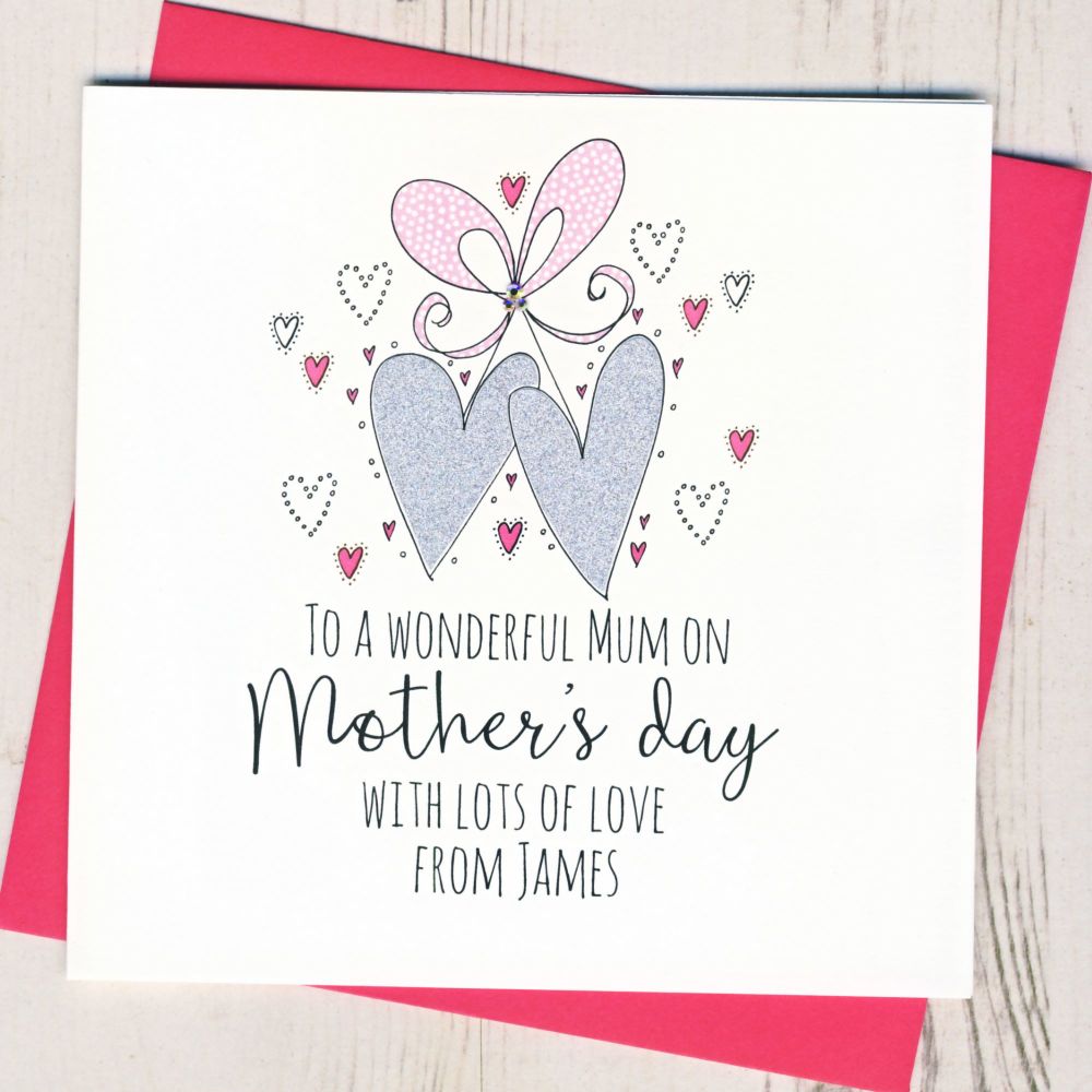 Personalised Glittery 'Fabulous' Mother's Day Card
