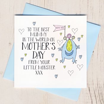 Little Monster Mother's Day Card