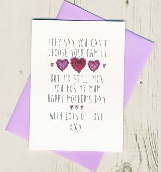 I'd Still Pick You Mother's Day Card