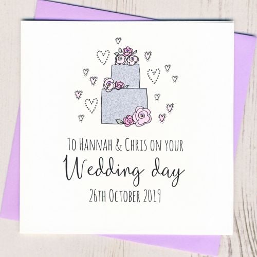 Personalised Wedding Cake Card