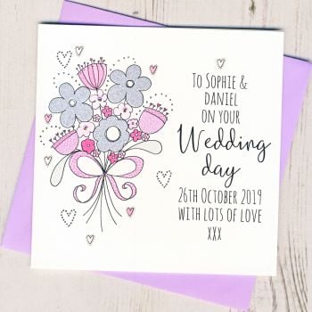  Personalised Wedding Flowers Card
