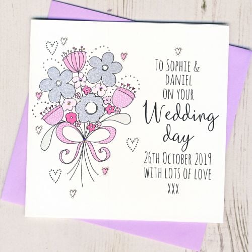 <!-- 003 -->Personalised Wedding Flowers Card
