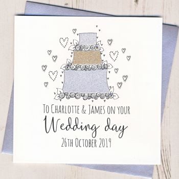  Personalised Wedding Cake Card