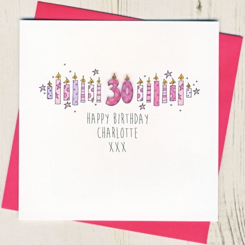 <!-- 001 -->Personalised Pink Age Card