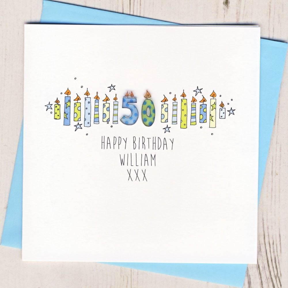 <!-- 001 -->Personalised Blue Age Card