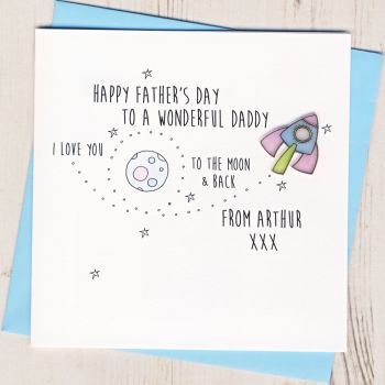 Personalised Father's Day Rocket Card