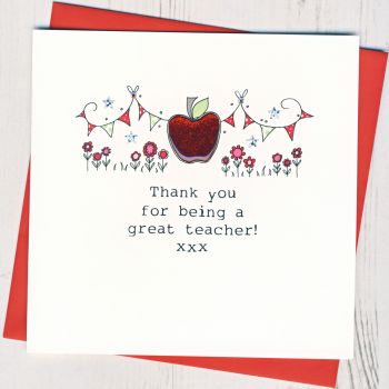  Apple Teacher Thank You Card