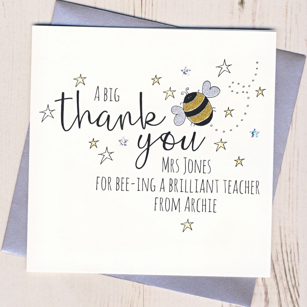 <!-- 002 -->Personalised Teacher Thank You Cards