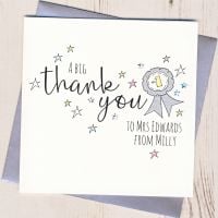 <!-- 003 -->Rosette Teacher Thank You Card