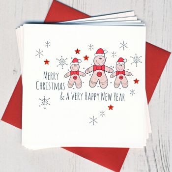 Pack of Five Gingerbread Christmas Cards