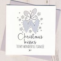 Glittery Fiancee Christmas Card