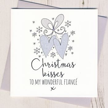 Glittery Fiance Christmas Card