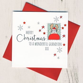 To A Wonderful Grandson Christmas Card