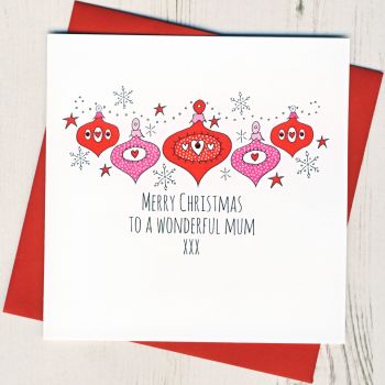 To A Wonderful Mum Christmas Card