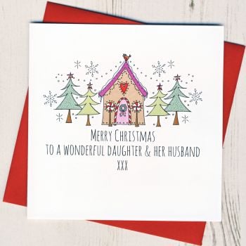 To A Wonderful Daughter & Husband, Wife or Partner Christmas Card
