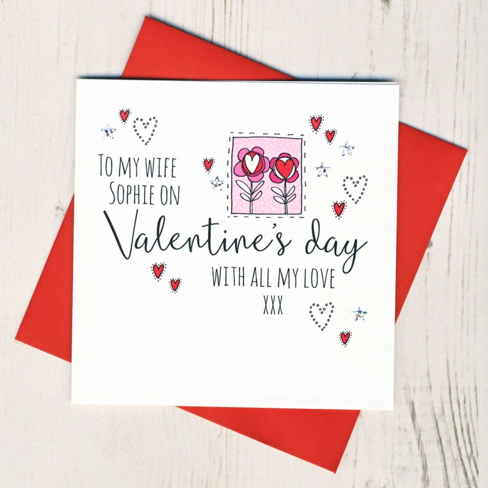 <!-- 003 -->Personalised Wife Valentines Card