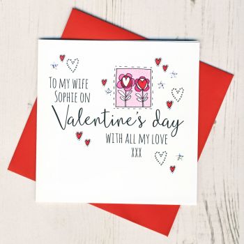 Personalised Wife Valentines Card