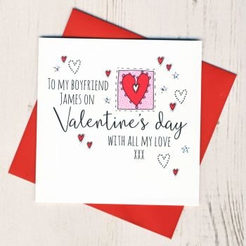Personalised Boyfriend Valentines Card