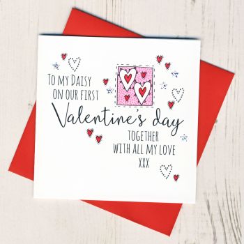 Personalised First Valentines Day Together Card