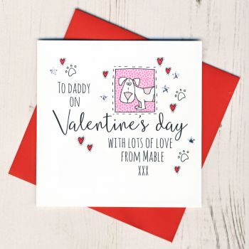 Personalised From The Dog or Dogs Valentines Card