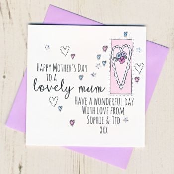Personalised Mother's Day Heart Card