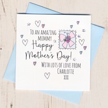 Personalised Mother's Day Butterfly Card