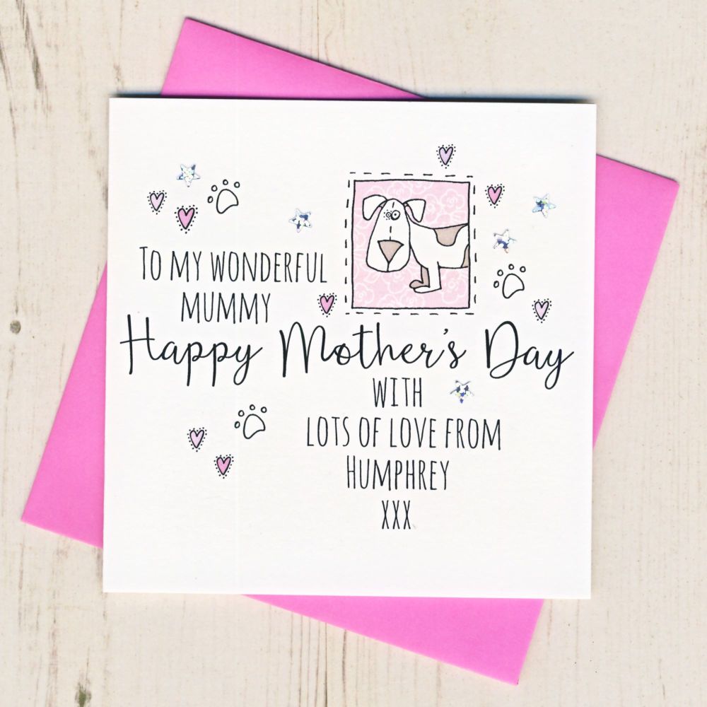 <!-- 002 -->Personalised Mother's Day Card From The Dog