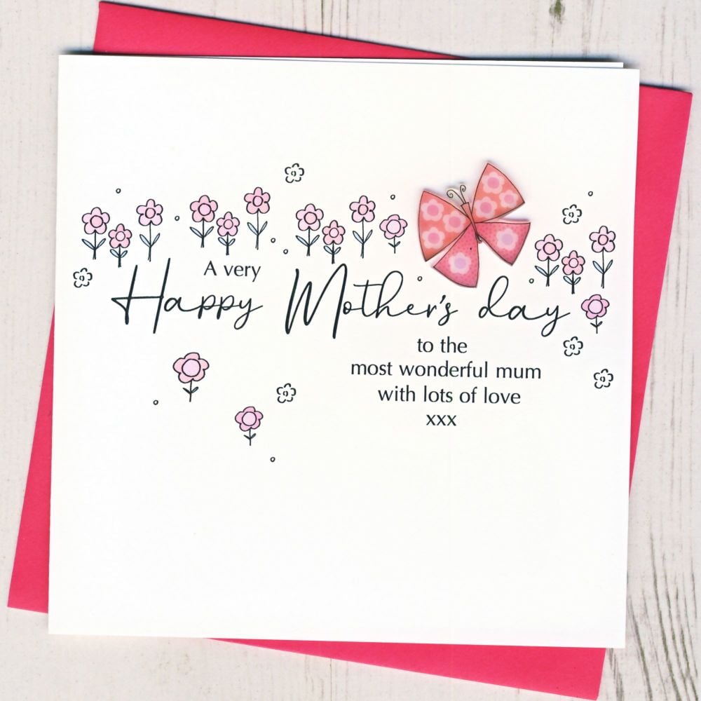 <!-- 001--> Mother's Day Butterfly Card