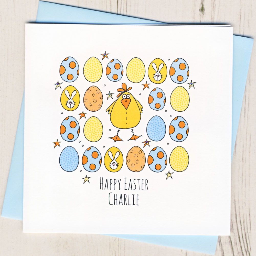 <!-- 003 -->Personalised Easter Chick Card