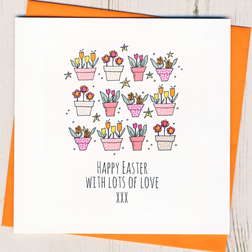 <!-- 005 -->Easter Plant Pots Card