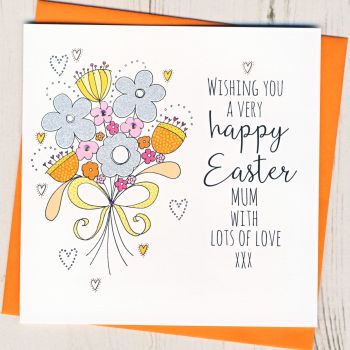 Personalised Glittery Easter Card
